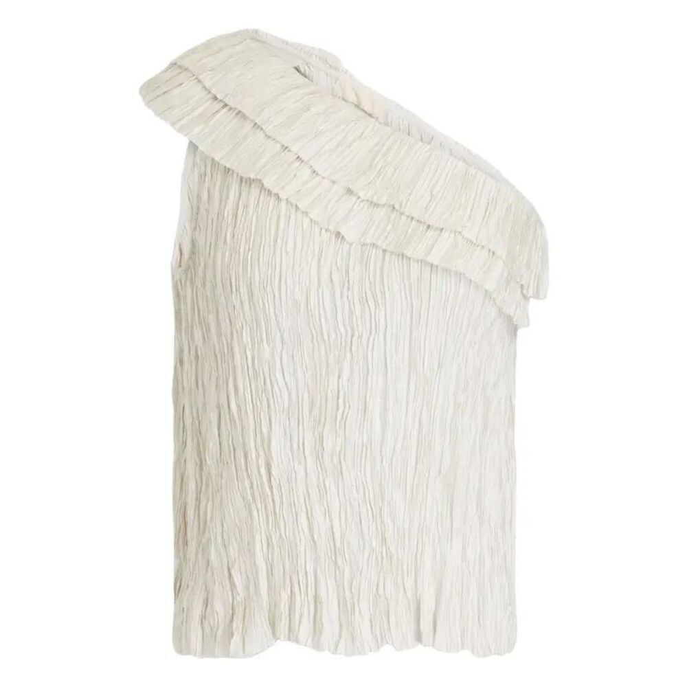 Ulla Johnson Women's Off White Ravenna Asymmetric One-Shoulder Top Size 14 NWOT